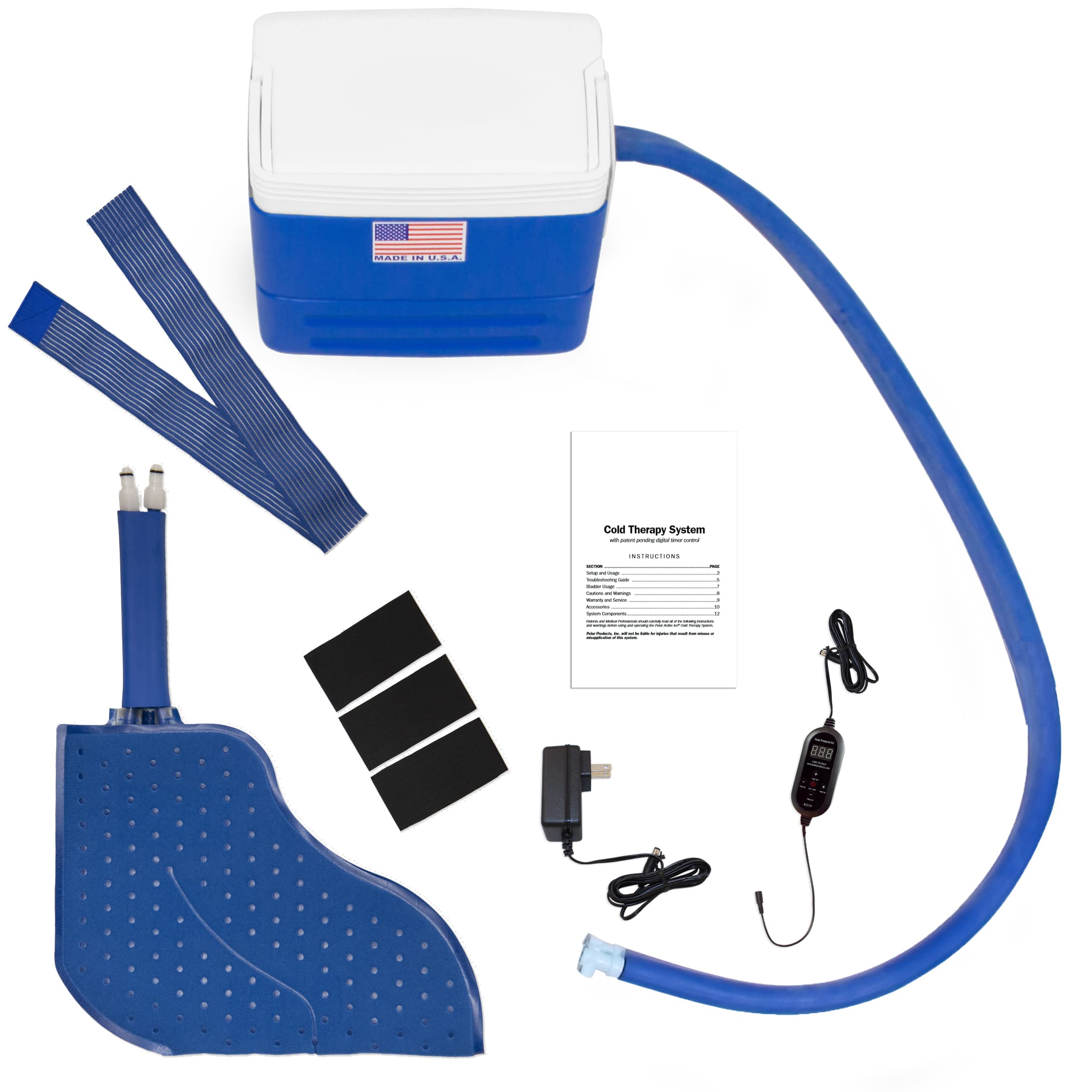 Polar Active Ice 3.0 Cold Therapy Ice Machine System with Programmable Timer, Foot Therapy Compression Pad, Lightweight 9 Quart Cooler, Quiet Pump, Strong Cryotherapy Pain Relief Treatment