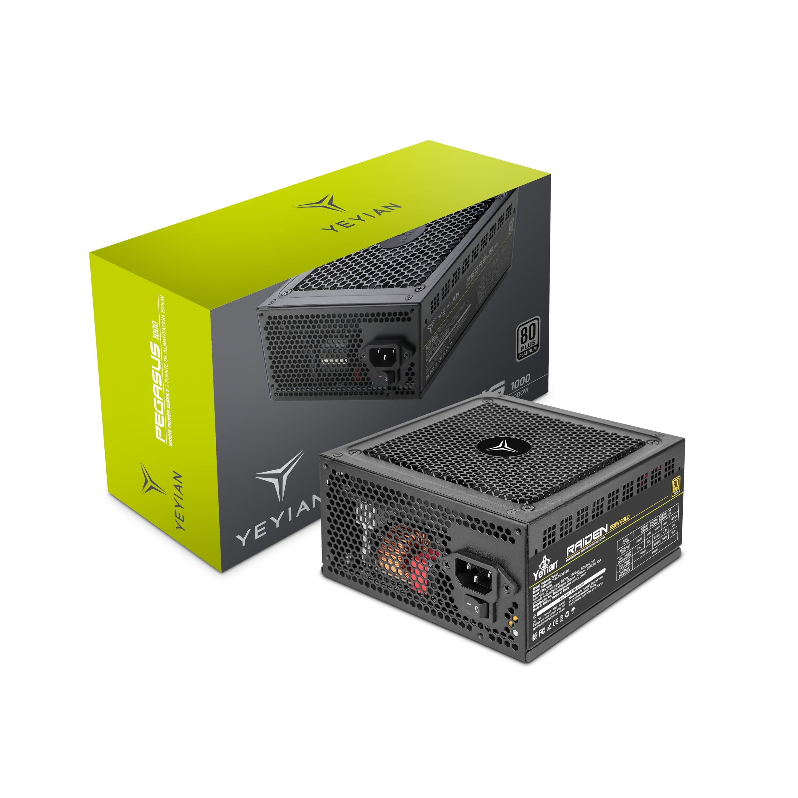 YEYIAN Power Supply 1000W, 80+ Platinum Certified Gaming PSU, Fully Modular ATX 3.0 12V PCIE 5.0 with 12+4 Pin Connectors Circuit, 140mm Ultra Quiet Fan, 12VHPWR Compatible with RTX 4080/4090/Ultra 9
