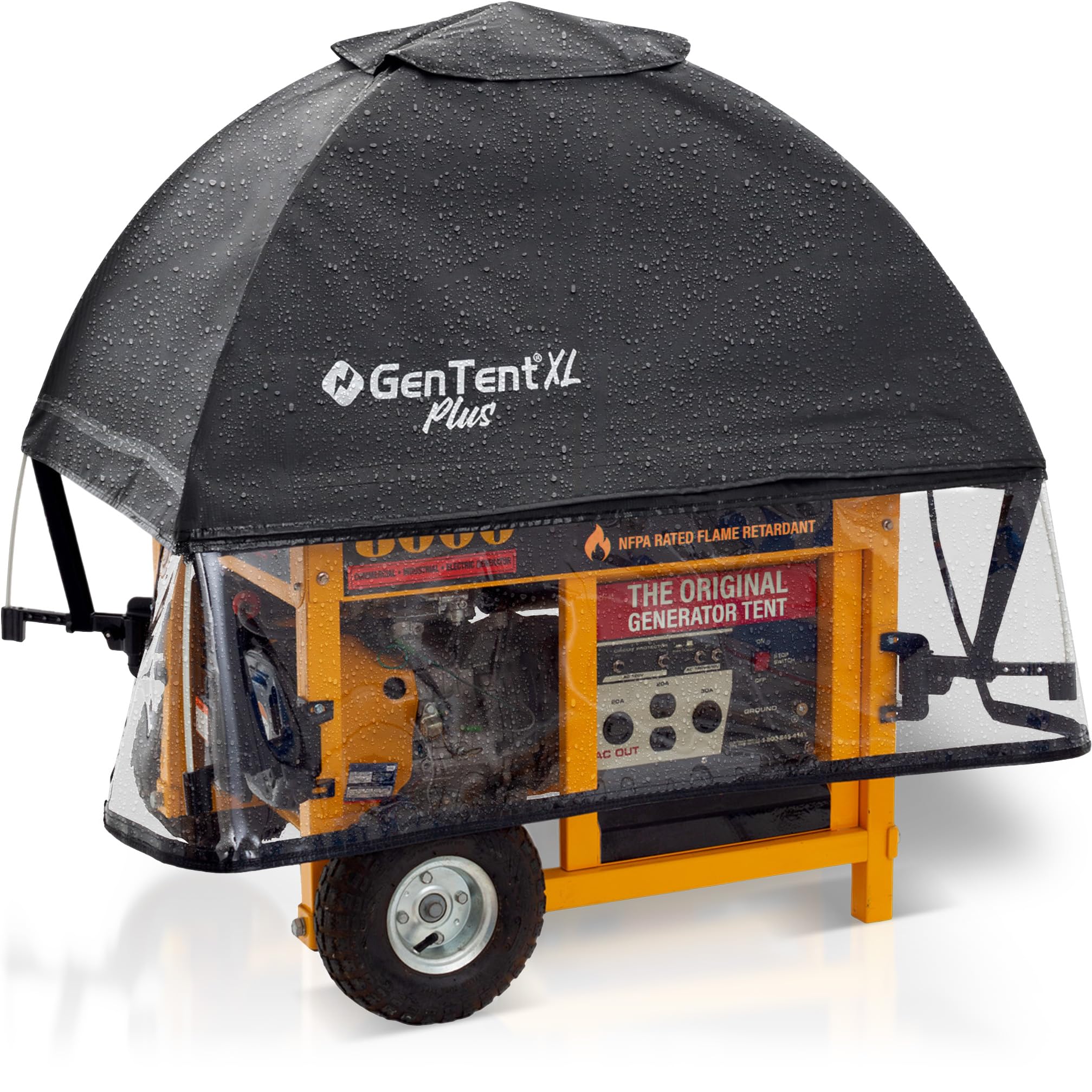 GenTent XL Generator Running Cover - Universal Kit (Plus, Black) - for Larger Open Frame Generators