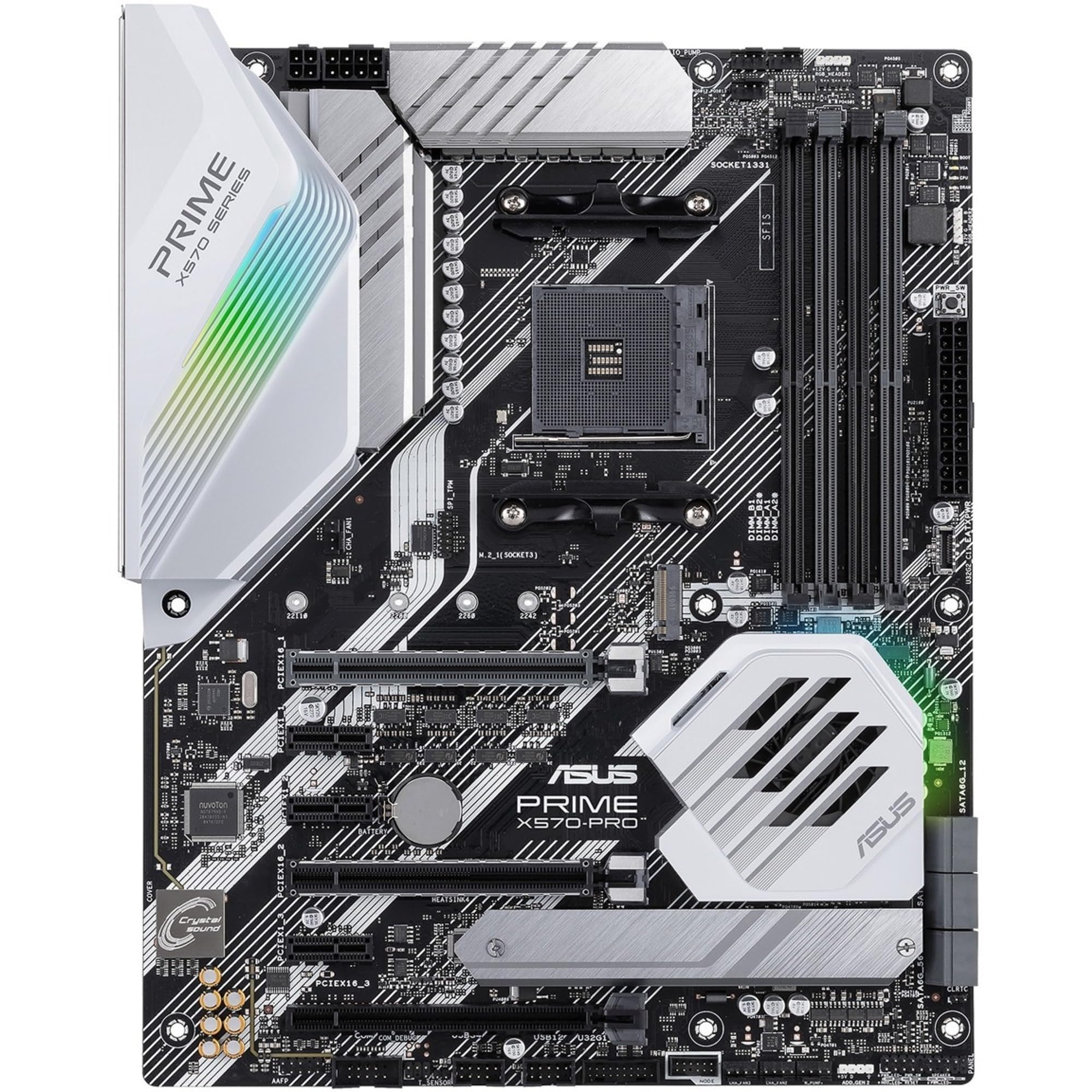 ASUS Prime X570-Pro AM4 Zen 3 Ryzen 5000 & 3rd Gen Ryzen ATX Motherboard with PCIe Gen4, Dual M.2 HDMI, SATA 6GB/s USB 3.2 Gen 2 Motherboard
