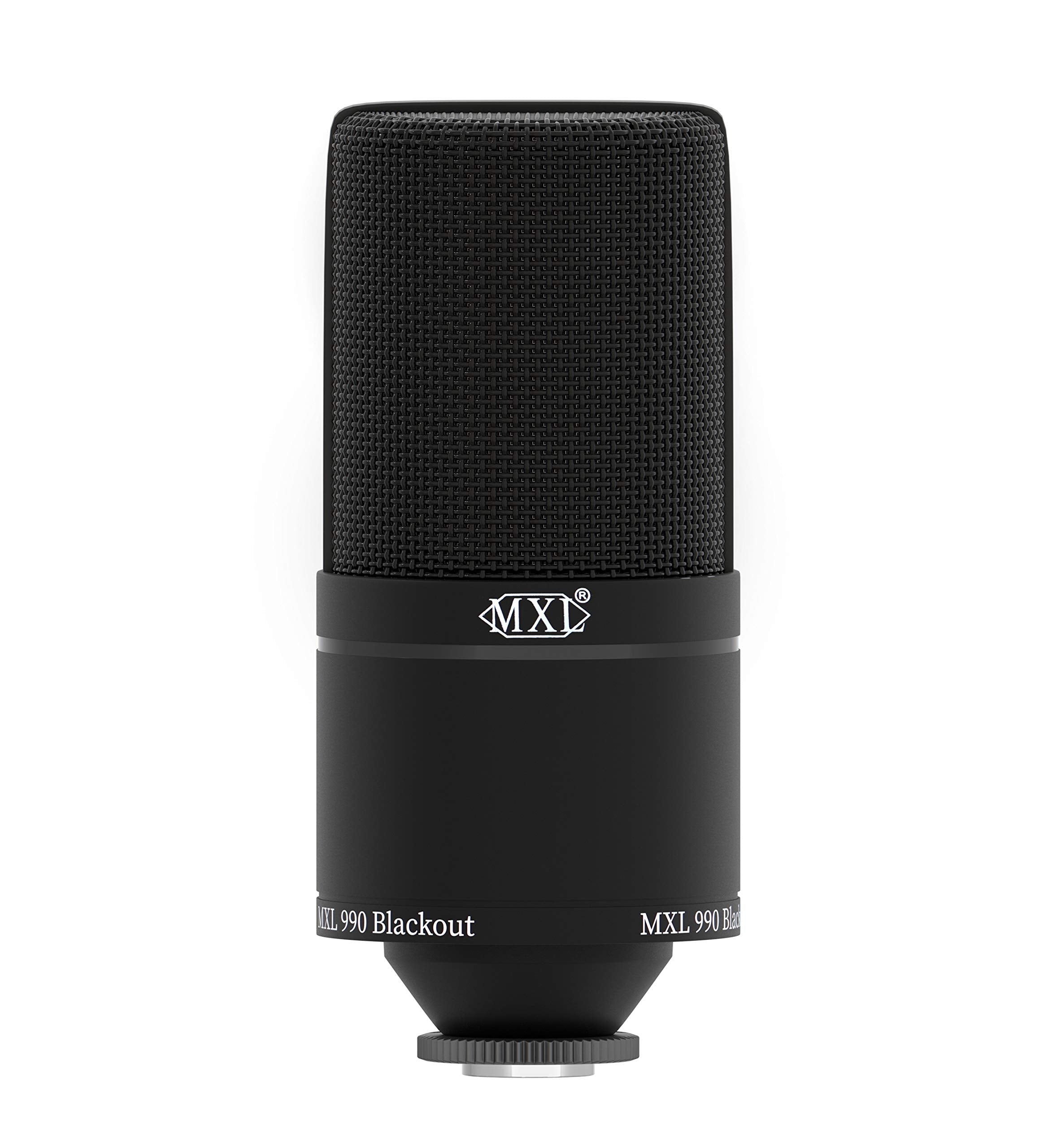 MXL 990 Condenser Microphone for Podcasting, Singing, Home Studio Recording, Gaming & Streaming | Detailed Sound | XLR | Large Diaphragm (Blackout)