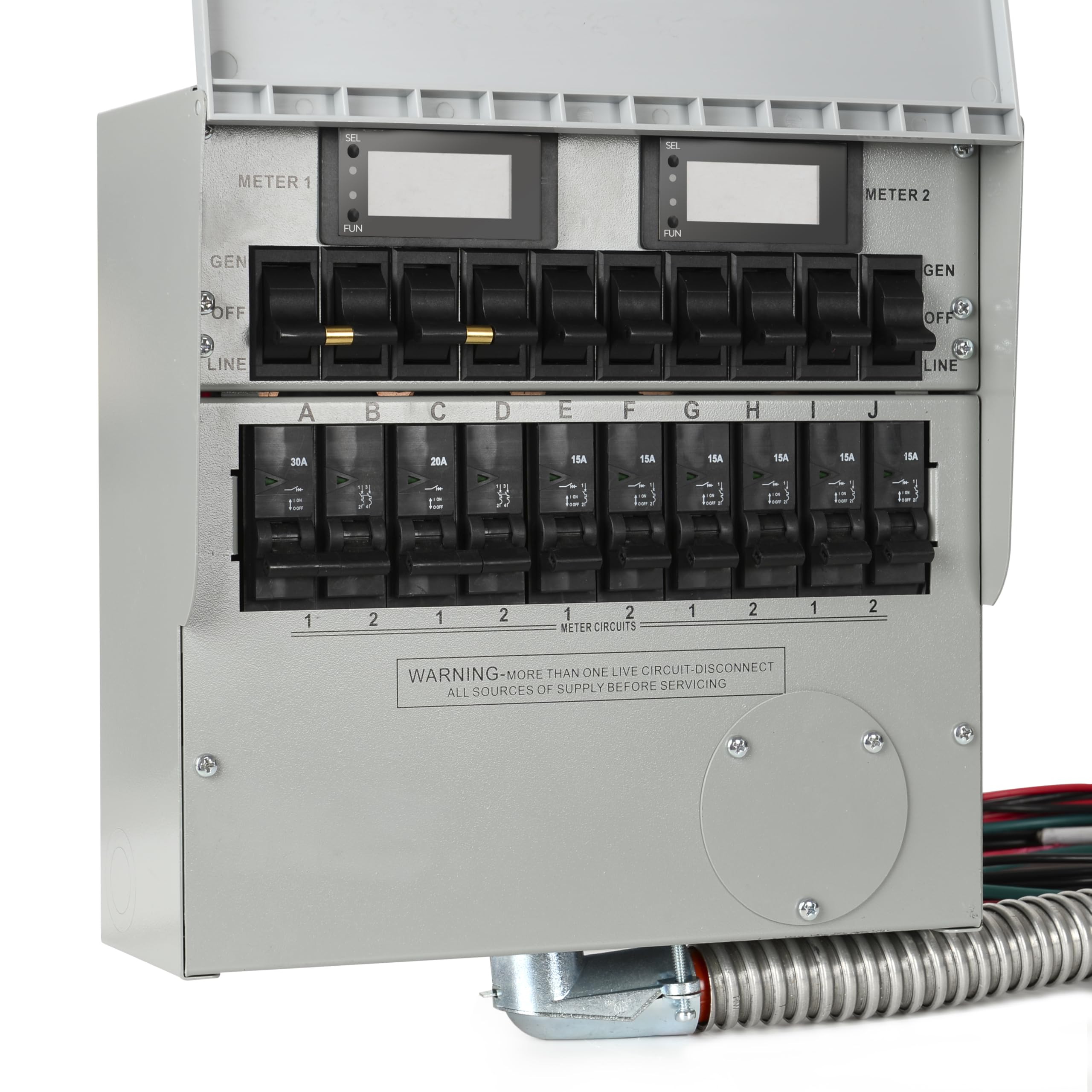 Generator Transfer Switch,50A Pro/Tran2 10-Circuit 2 Manual Transfer Switch,Marked（2025）