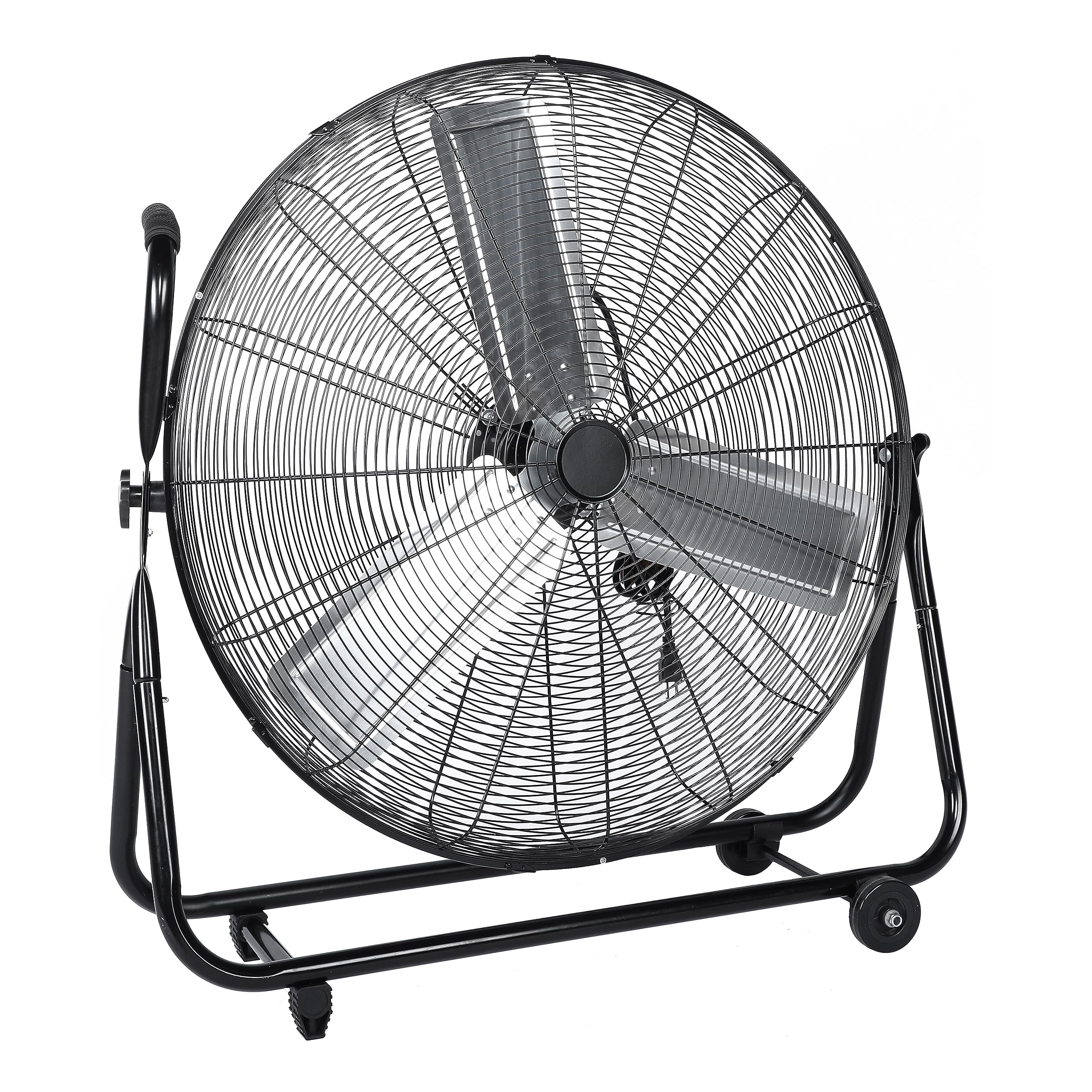 Simple Deluxe Dynamic 30-Inch Floor Fan with Roll Booster - Industrial-Grade Airflow, 360 Degree Adjustable Tilt, and Portable Design for Rapid Cooling and Flexible Air Circulation