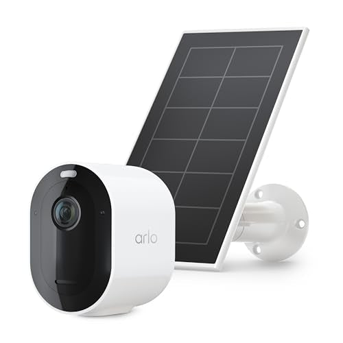 Arlo Pro 5S Spotlight Security Camera 2K HDR with Solar Panel Bundle | Outdoor | Wireless with Spotlight | Dual-Band Wi-Fi | 12X Zoom, Color Night Vision | Battery gets Charged with Solar Panel, White