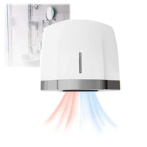 JKSVTF 1800w Commercial Bathroom Hand Dryer, Electric Automatic Air Hand Dryer, Hot and Cold Dual Control, Abs Cover, Wall Mounted, for Home/Shopping Mall/Bathroom