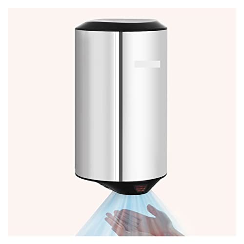 JKSVTF Automatic Hand Dryer Fully Automatic Hand Dryer Stainless Steel Hand Drier Machine Infrared Induction Bathroom Hot Air Wind Hand-Drying Device Low Noise Level,Quick Drying Time (Light Grey S)
