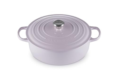Le Creuset Enameled Cast Iron Signature Round Wide Dutch Oven, 6.75 qt., Shallot