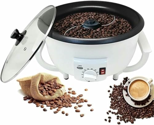Electric Machine for Baking Grains, Coffee Toaster, Domestic Coffee Beads of 1200 W, Adjustable Temperature of 0-240 ° C, Uniform Heat, 800 G Capacity~/