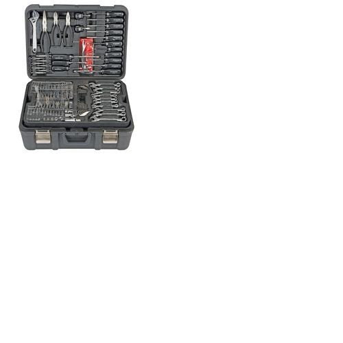 Pittsburgh 301 Piece Large Mechanic's Tool Kit SAE and Metric, Black Chrome Vanadium Steel, Powder Coated, Flat Head Style