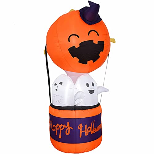 Halloween Inflatable Model 70.8 inch with Light White hot air Balloon Inflatable Garden Decoration Halloween