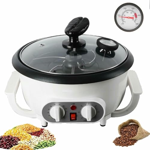 BTURYT Homemade Coffee Toaster, 1200 W Homemade Coffee Toaster with Thermometer, Temperature Timer and Adjustment, Non -String