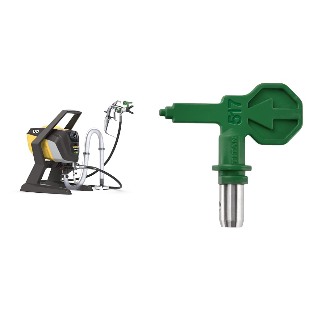 Wagner 0580001 Control Pro 170 Paint Sprayer, High Efficiency Airless Sprayer with Low Overspray & 353-517 Controlmax 517 Tip: Titan HEA Airless Sprayers, Green