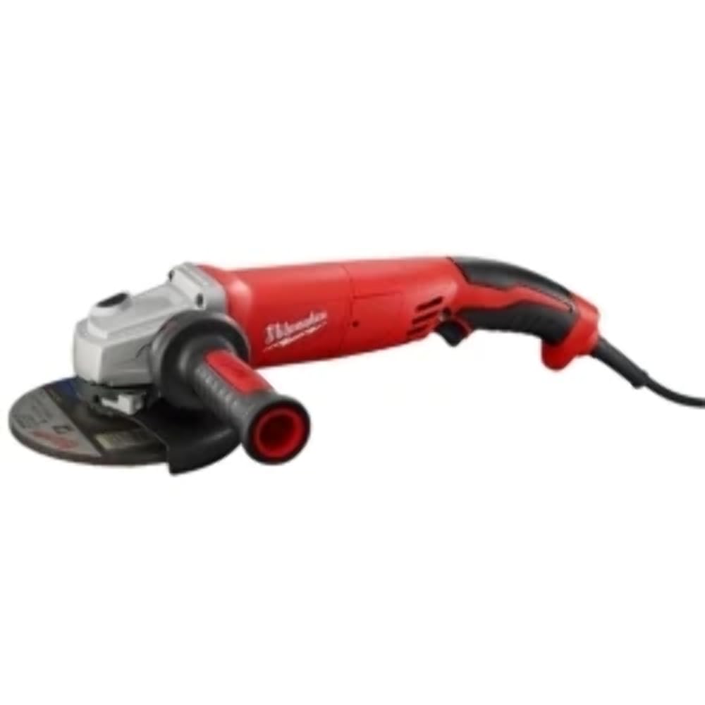 MILWAUKEE'S Angle Grinder,13 A,Rat Tail,5.7 lb, Red (6124-31)