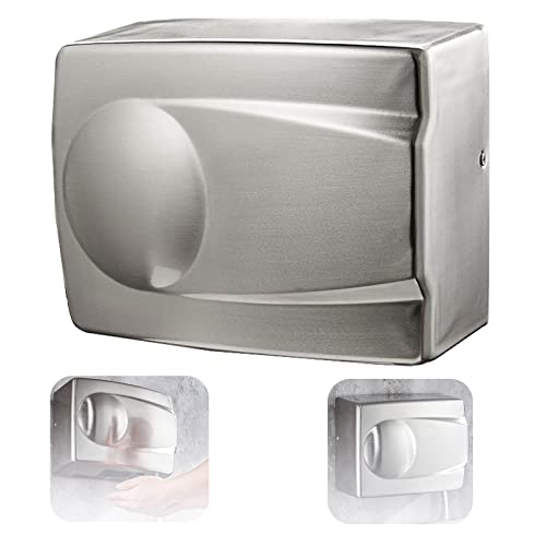 JKSVTF Heavy-Duty Stainless Steel Hand Dryer, 1500w, Automatic Induction, Fully Automatic Commercial Electric Hot Air Hand Dryer, Wall-Mounted, for Bathroom and Kitchen