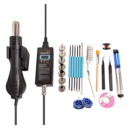 UGD8TQR Hot Air 8858 Portable BGA Rework Solder Station Hot Air Blower 220V Hand-held Heat with Welding Soldering Repair Tools Soldering Iron Station Kit