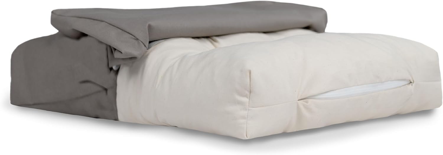 Naturepedic Organic X-Large Pet Bed - Super Plush Dog & Cat Beds - Ultra Supportive Dog Bed Mat - Ideal Pet Bed with No Polyurethane Foam - 41" x 27" x 4"