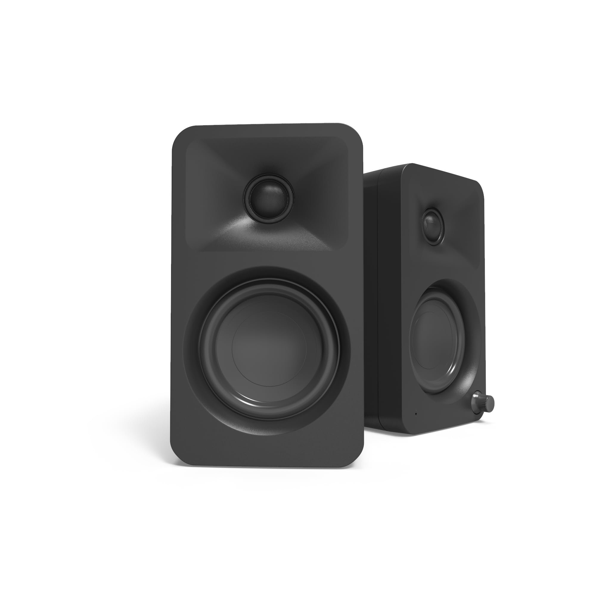 Kanto ORAMB 100W Powered Reference Desktop Computer Speakers with Bluetooth 5.0 and USB-C Input | Bi-Amplified | 100 Hz Automatic Crossover | Reference Quality Sound | Pair | Black