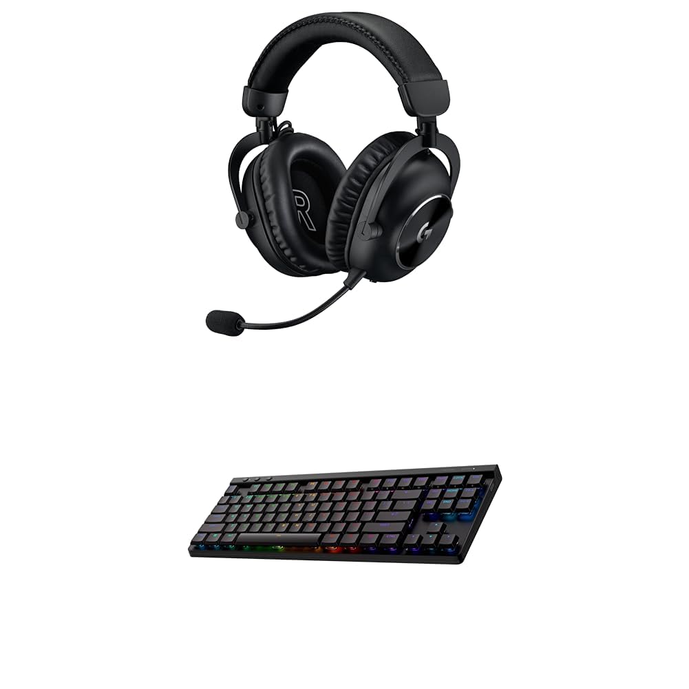 Logitech G Pro X 2 Lightspeed Wireless Gaming Headset + G515 TKL Wireless Gaming Keyboard Bundle (Tactile) - Black