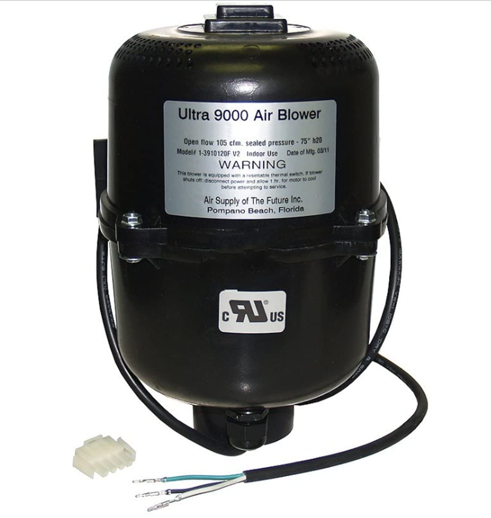 Hot Tub Classic Parts Spa Max Air Blower, 1 HP, 120/60Hz, 4.5 Amps, with 4 Pin Amp Plug Compatible with Most Vita Spas VIT430108