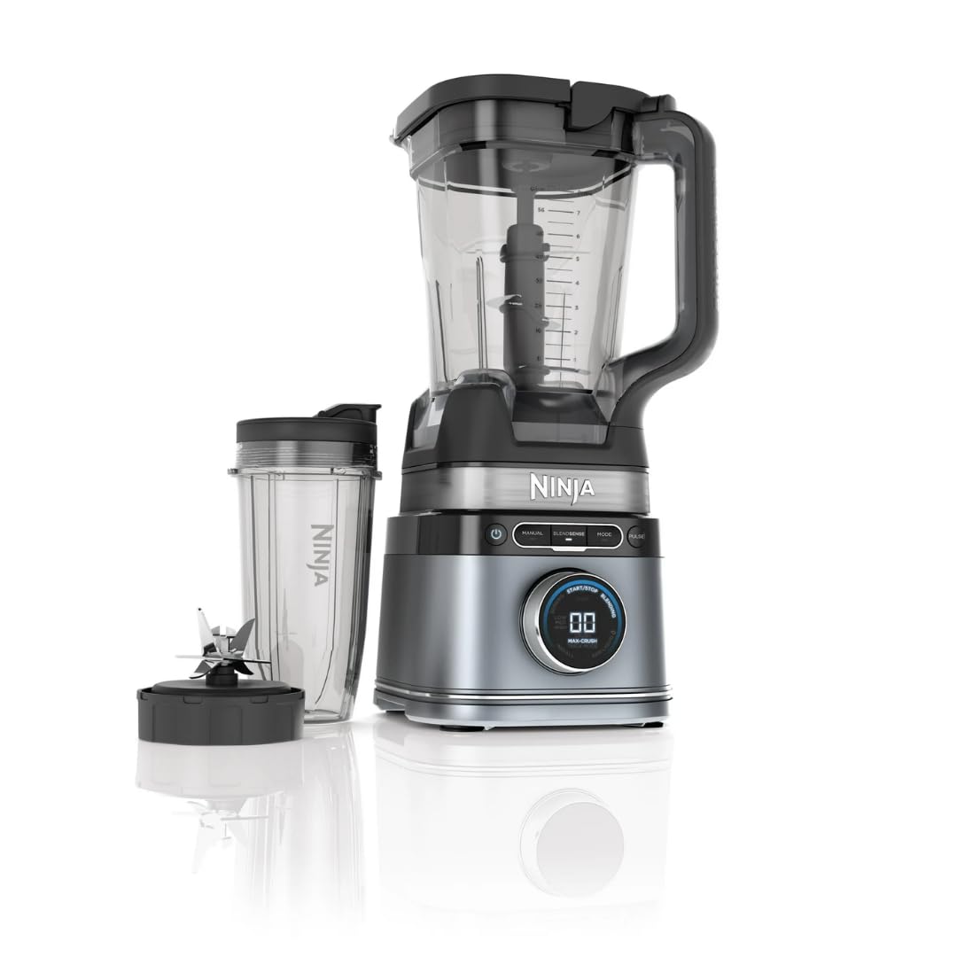 Ninja Detect Power Blender Pro with BlendSense Technology, 1800W, 72oz Pitcher & 24oz Cups, Multi-Function Blender & Food Processor