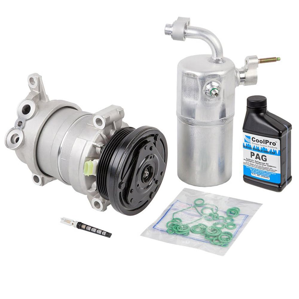 AC Compressor & A/C Repair Kit For Chevy Silverado GMC Sierra 1500 V8 1999 2000 2001 2002 Replaces Delphi HU6 - BuyAutoParts 60-80142RK New