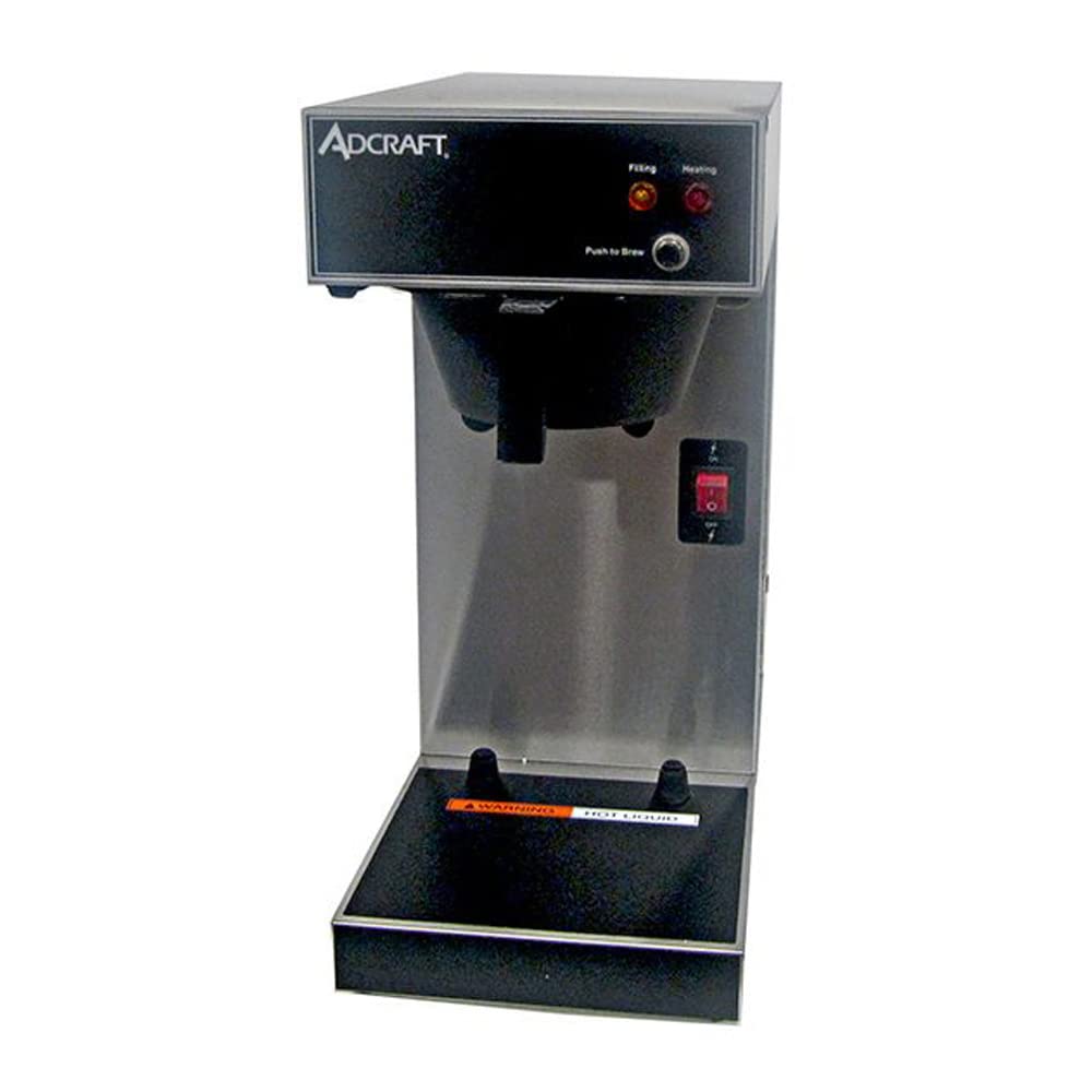 Adcraft UB-286 Thermal Server Coffee Maker Brewer, Stainless Steel, 120v