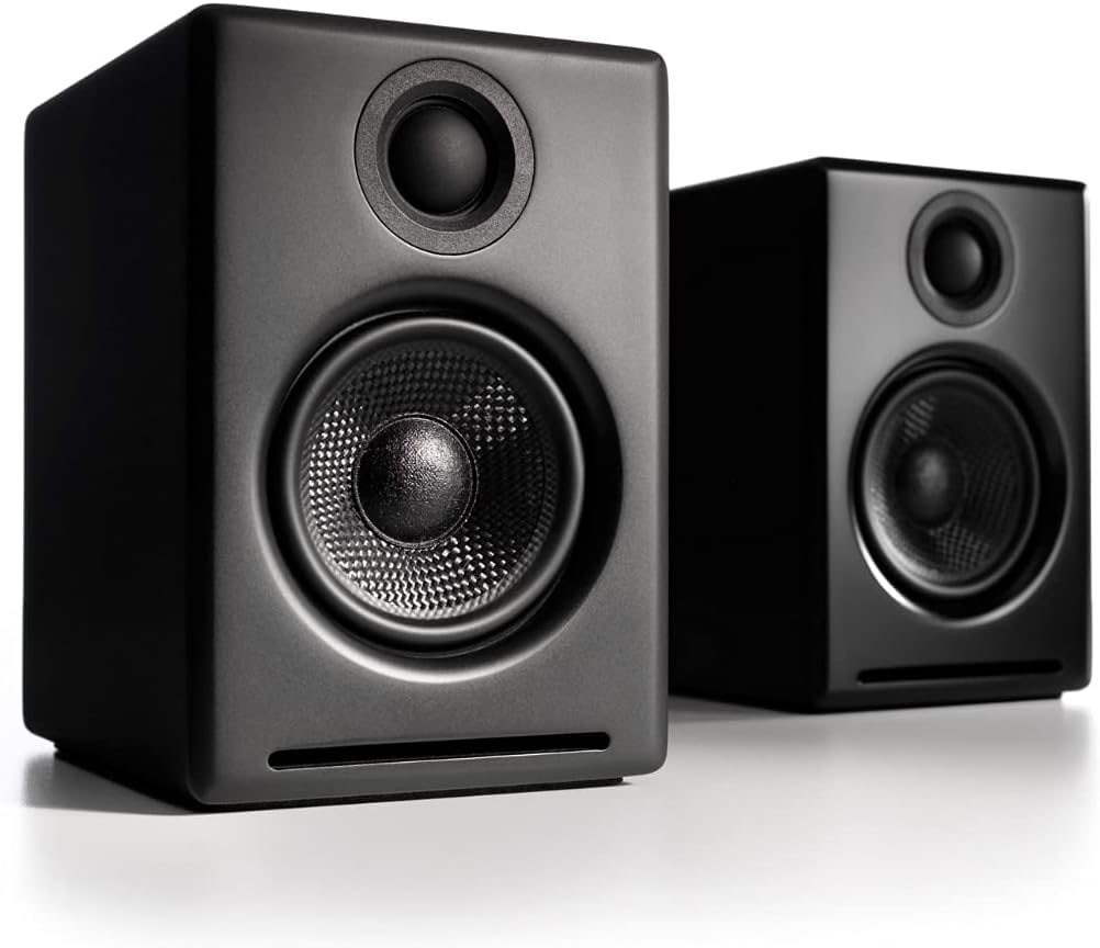 Audioengine A2+ Desktop 24 Bit Wireless Bluetooth Desktop Speakers - 60W Computer Speakers for Music and Gaming