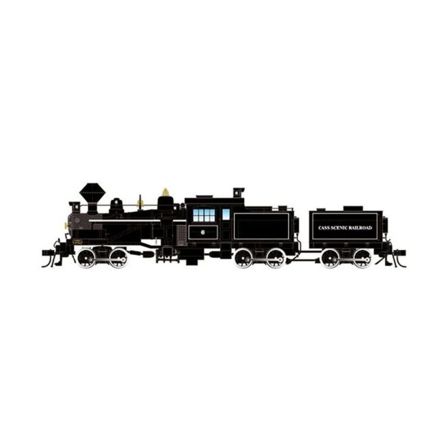 Rivarossi Heisler Steam Locomotive Cass Scenic Railroad #6 3-Truck Model HO Scale DCC Ready Model Train HR2949