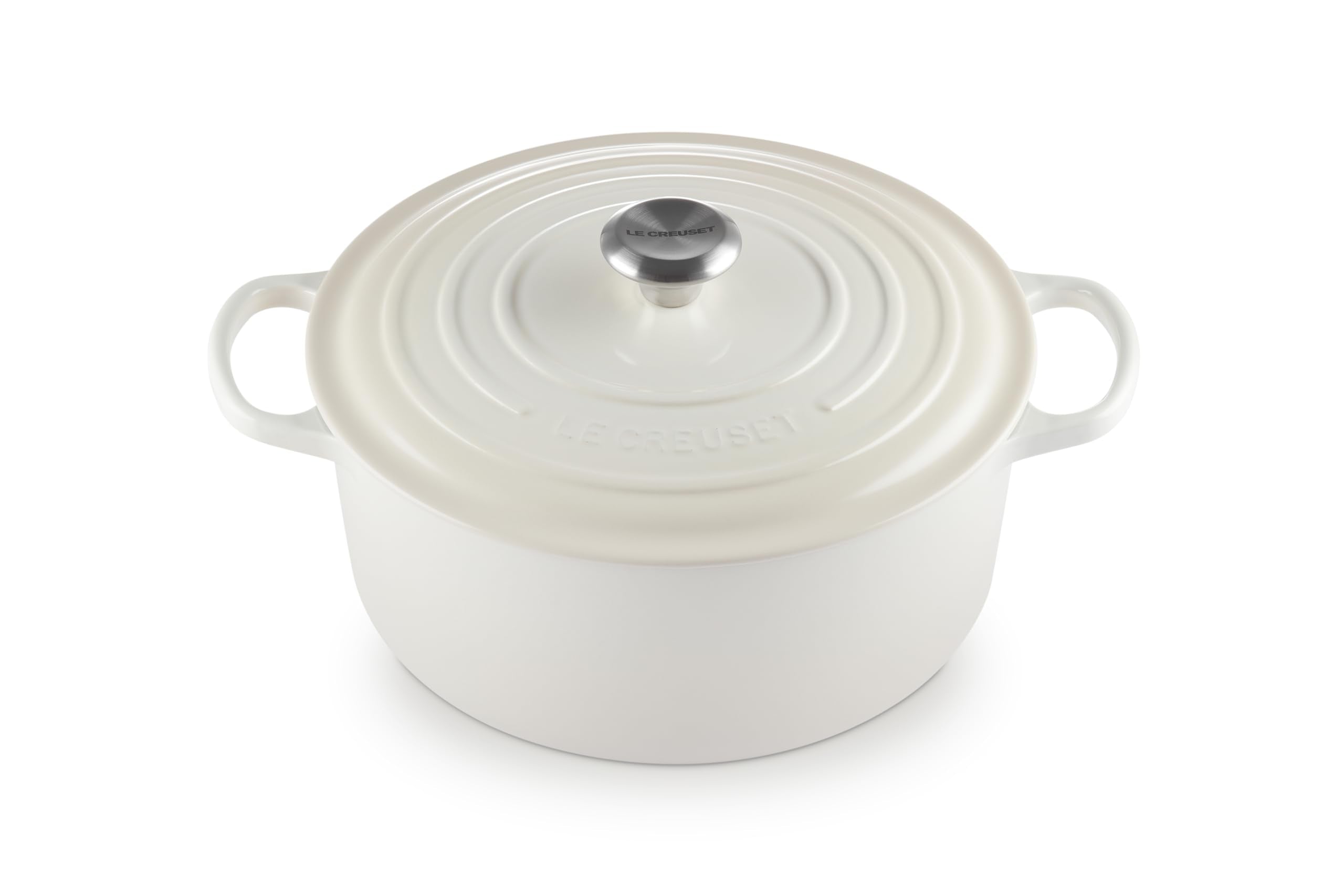 Le Creuset Enameled Cast Iron Signature Round Dutch Oven, 7.25 qt., Meringue