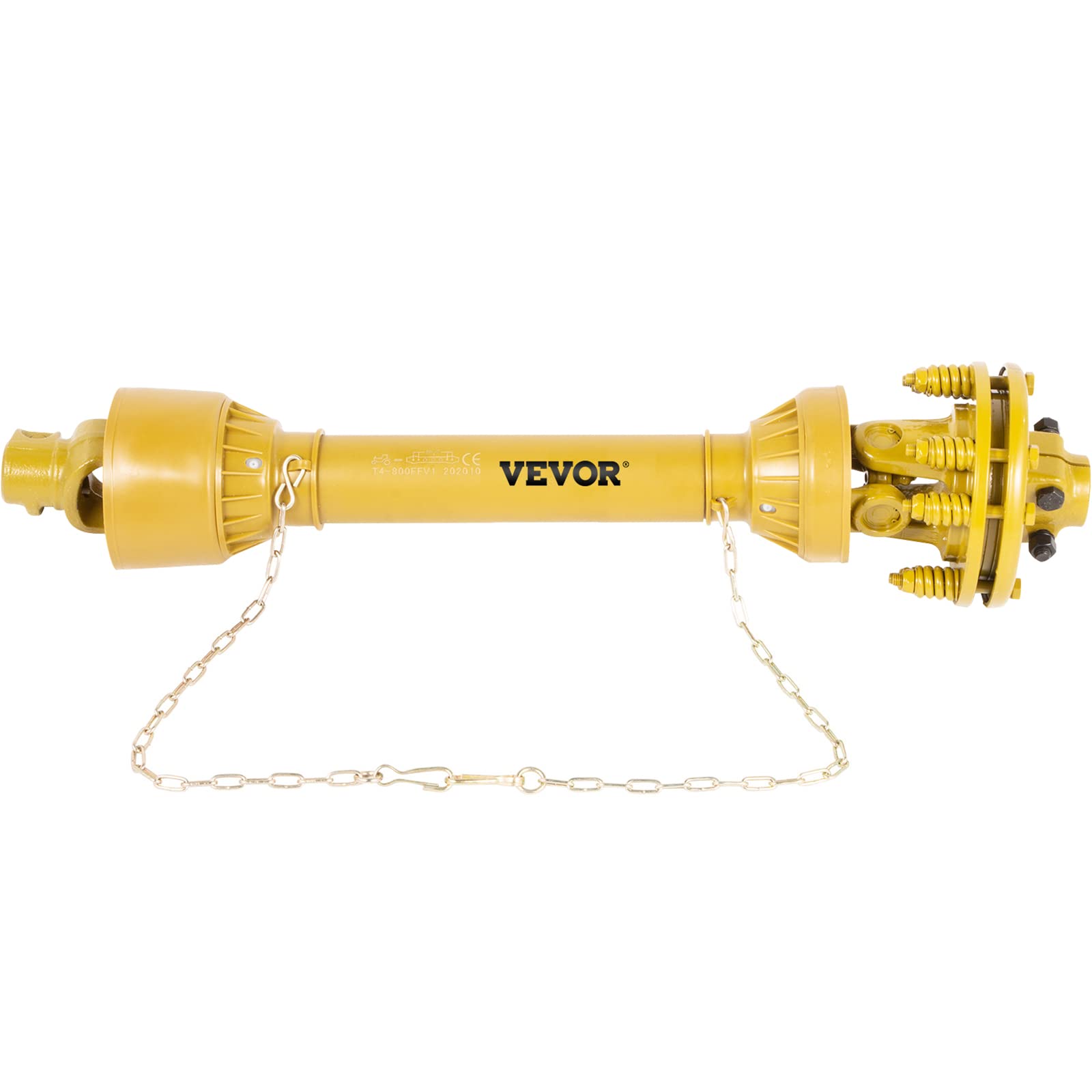 VEVOR PTO Shaft, 1-3/8" PTO Drive Shaft, 6 Spline Both Ends PTO Driveline Shaft, Series 4 Tractor PTO Shaft, 31.5"-41" Brush Hog PTO Shaft, Yellow PTO Shaft w/Slip Clutch for Bush Hog/Finish Mower
