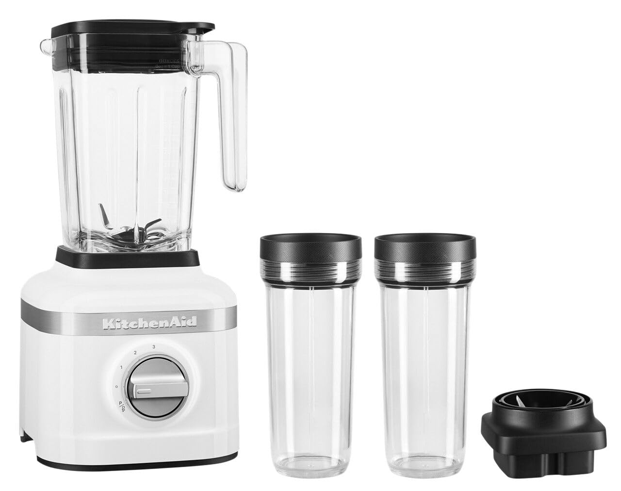 KitchenAid K150 3 Speed Ice Crushing Blender with 2 Personal Blender Jars - KSB1332WH