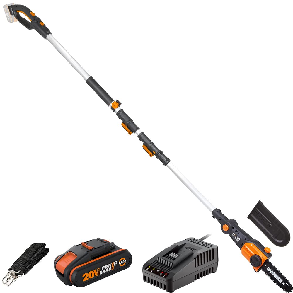 Worx 20V Cordless Pole Saw w/POWERSHARE 2Ah Battery and Charger - WG349E