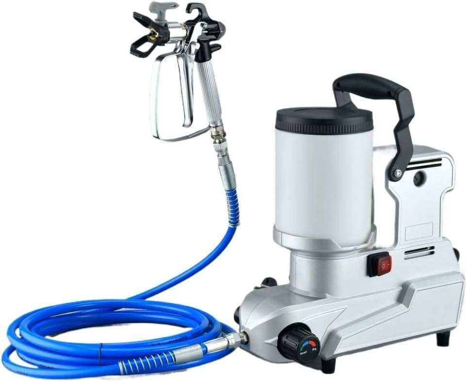 FJYAWEN Airless Paint Sprayer, 2.5l/Min Paint Sprayer, Quick Shot Sprayer, with 3 Adjustable Speed, 2l Capacity, 5m Hose Wall Spray Gun Portable Airless Paint Sprayer