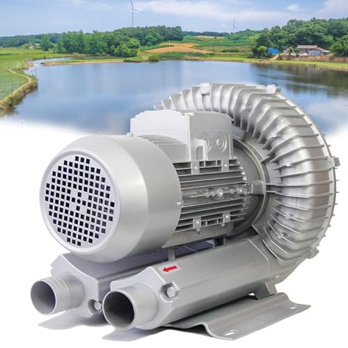 DHMYYXGS Regeneration Blower,Electric Air Pump,Sewage Aeration Vortex Blower,High Pressure Vortex Ring Blower,for Aquarium Pond Fish Tank High Pressure Blower,370W-110V