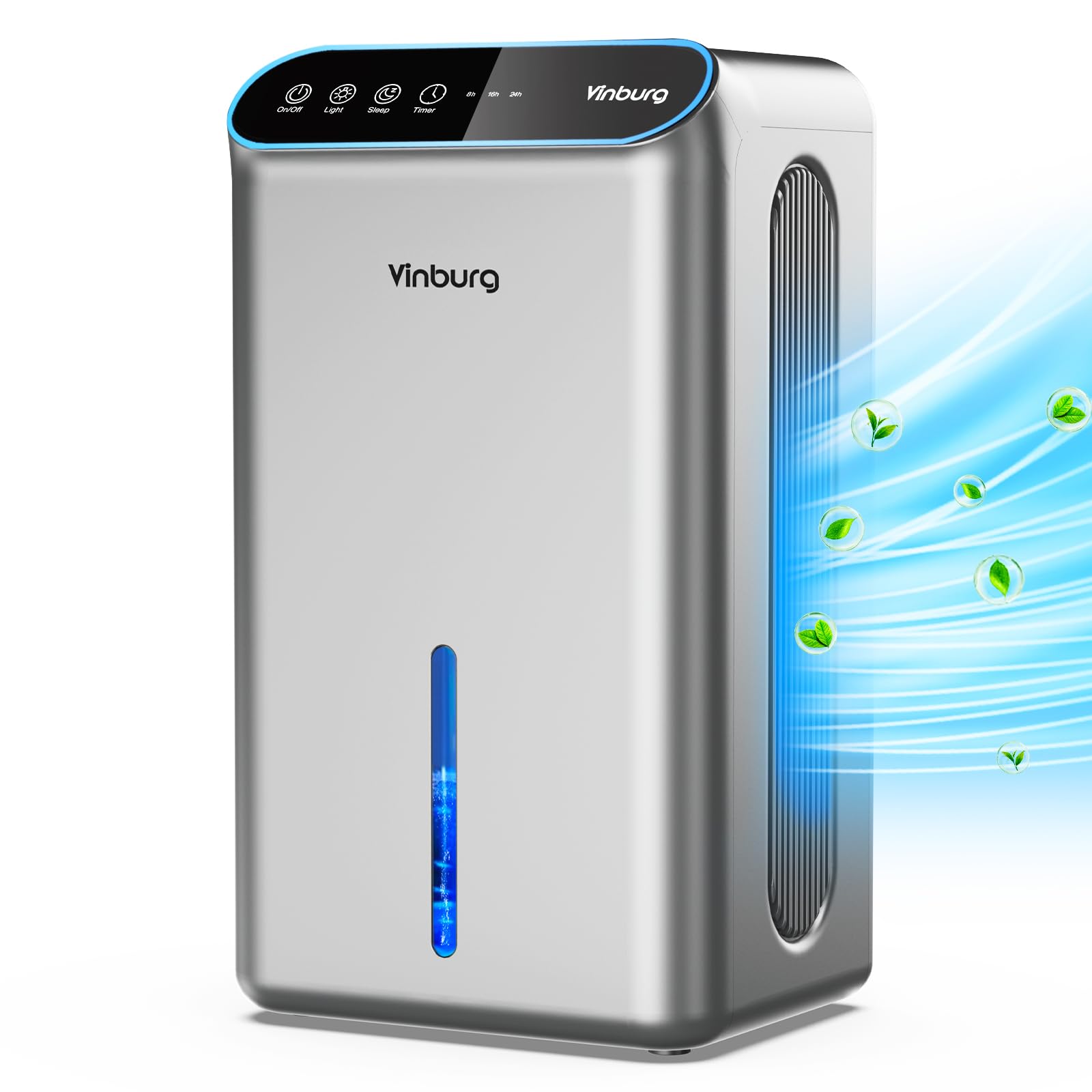 85 OZ Dehumidifier for Home, 800 sq ft Quiet Dehumidifier with Drain Hose, Reusable Filter, Sleep Mode, Auto Shut Off, Timer, Portable for Bedroom Bathroom, Basement