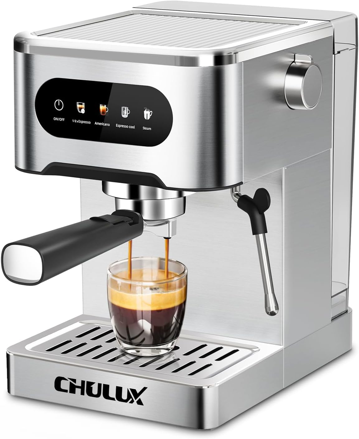 CHULUX Svvocàto Hot & Cool Espresso Machine, 20 Bar Italian Pump, Professional Coffee Machine for Home Latte Cappuccino Espresso Maker, Full Color Touch Panel