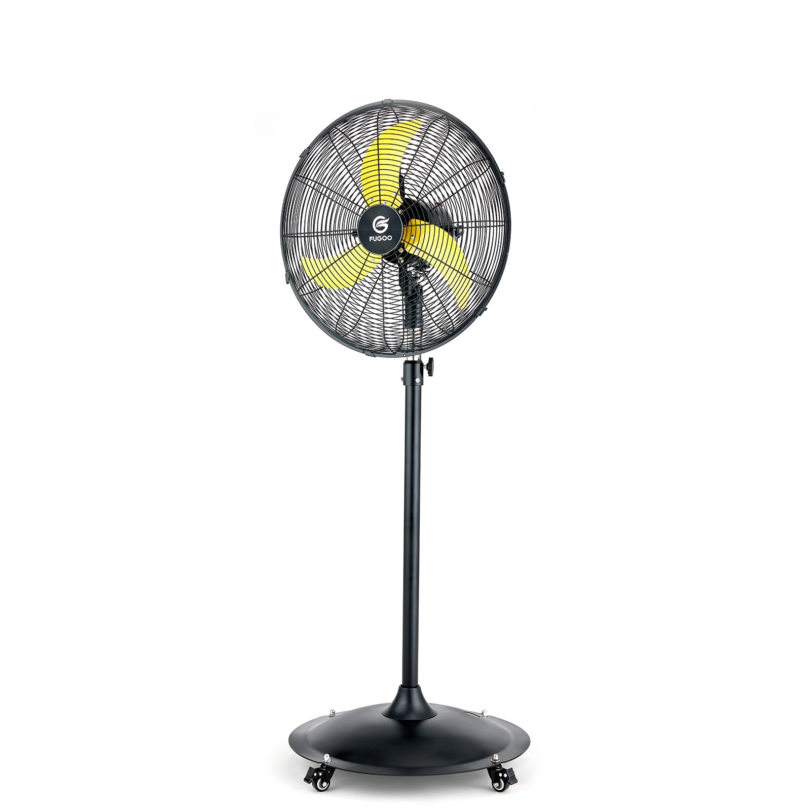 FUGOO 20'' Outdoor Oscillating Pedestal Fan With All Sealed Brushless DC Motor, 4-Speed Waterproof Outdoor Fan, Heavy Duty Industrial Floor Fans for House,Patios, Commercial, Garage, Warehouse