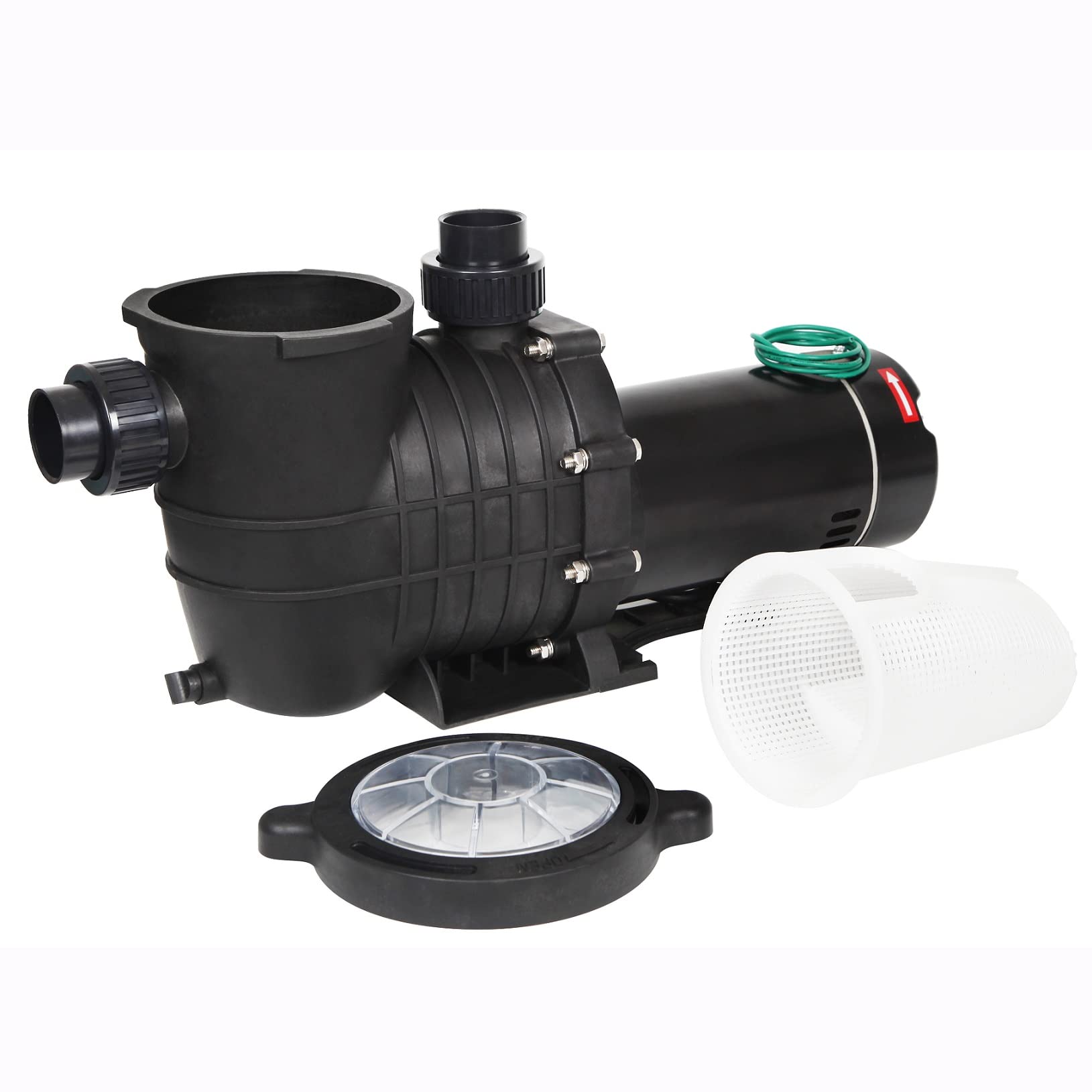 TRUPOW 2.0HP 114GPM Swimming Pool Pump 110V/220V Dual Voltage Garden InGround and Above Ground Pool Water Pump with Strainer Filter Basket