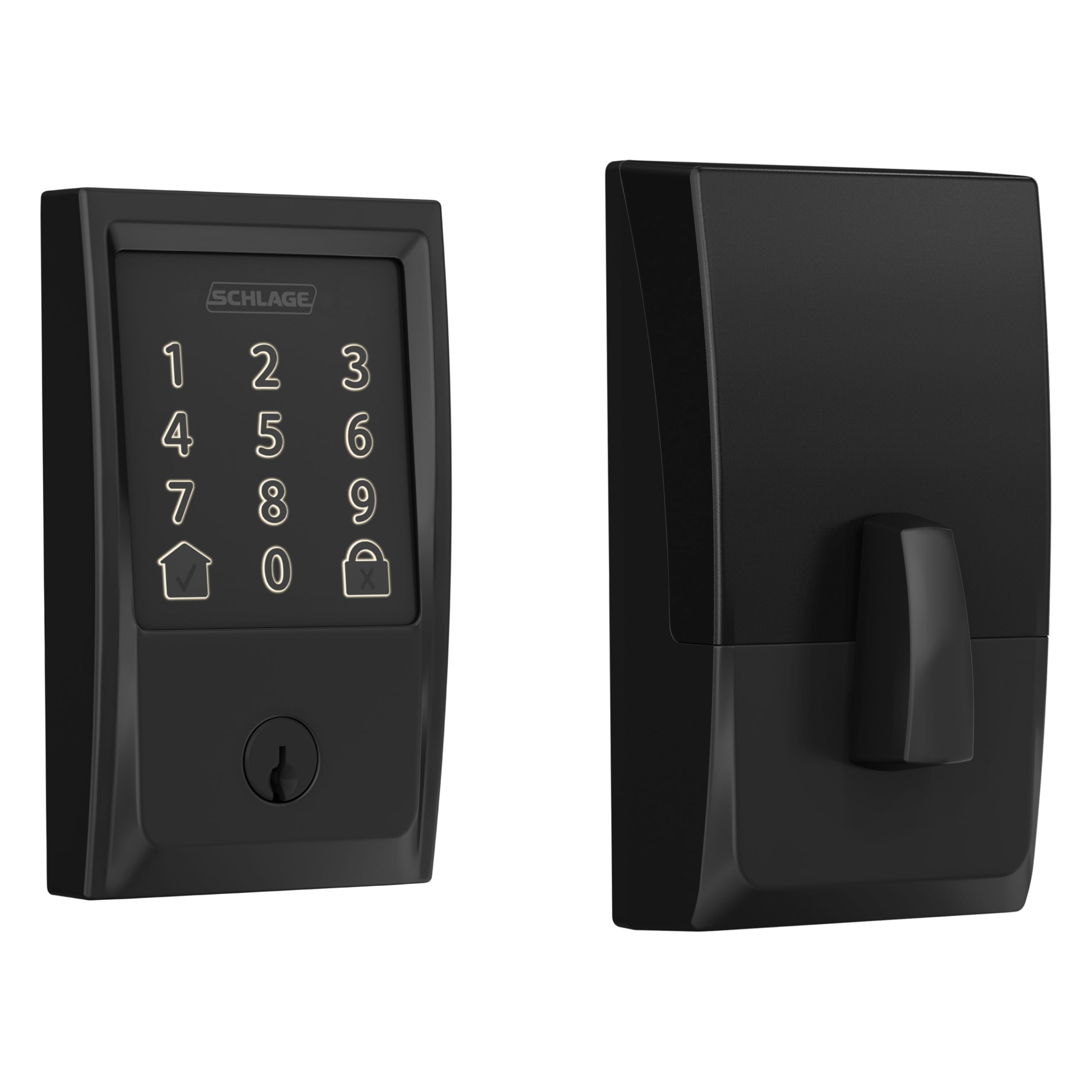 Schlage Encode Smart Wi-Fi Deadbolt with Century Trim in Matte Black