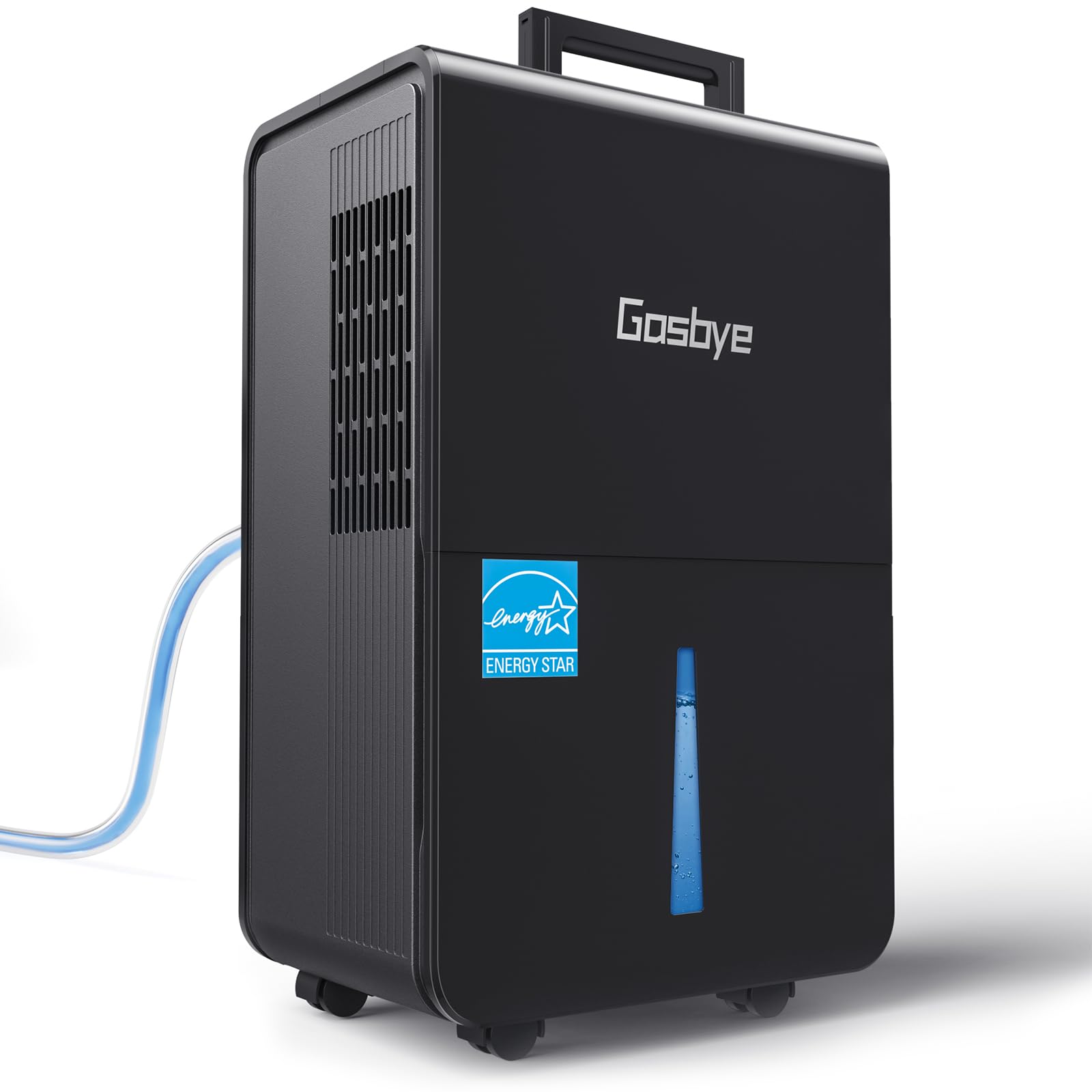 Gasbye 4500 Sq.Ft. Most Efficient Energy Star 2024 Dehumidifier for Basement with Drain Hose, Max 115 Pints/D Dehumidifier for Large Room, [45dB Quiet Compressor], Easy Drainage, Auto-restart, Black