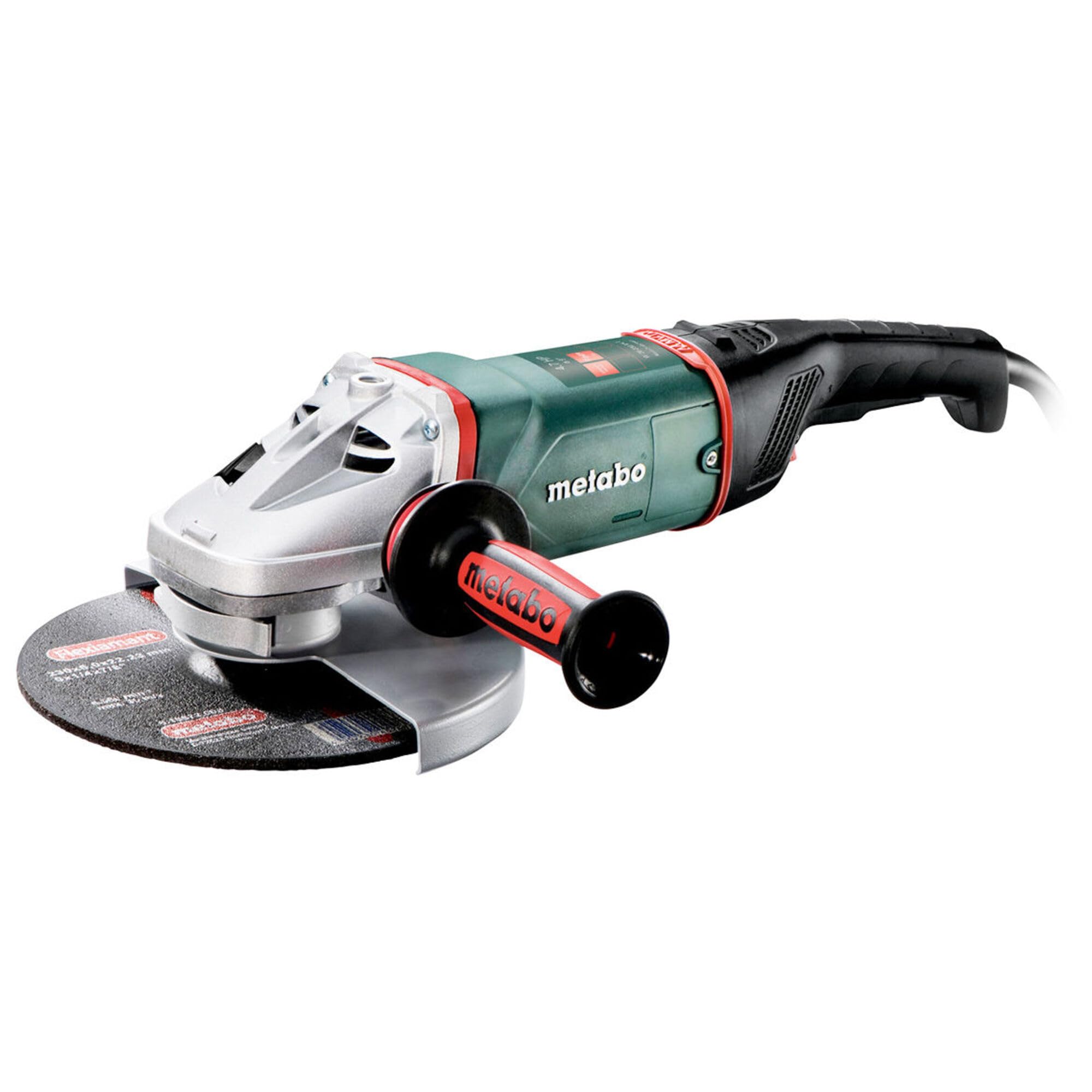 Metabo 9-Inch Angle Grinder, 6,600 RPM, 15 Amp with Lock-on Slide Switch, Metabo VibraTech, Made in Germany, W 26-230 MVT, 606474420, Green