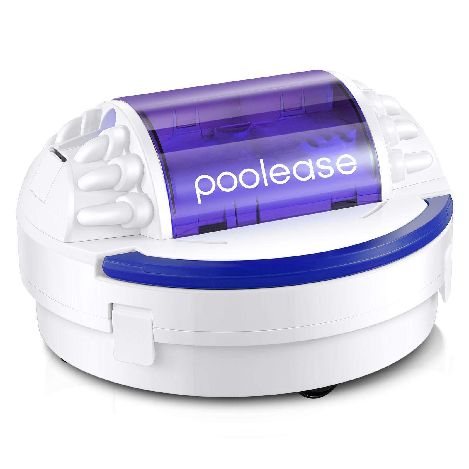 Poolease X1 Cordless Pool Cleaner Robot, Robotic Pool Vacuum for Above/In Ground Pool, 45W Dual-Motor, Self-Parking, Enhanced with 2L Debris Capacity (White and Purple)