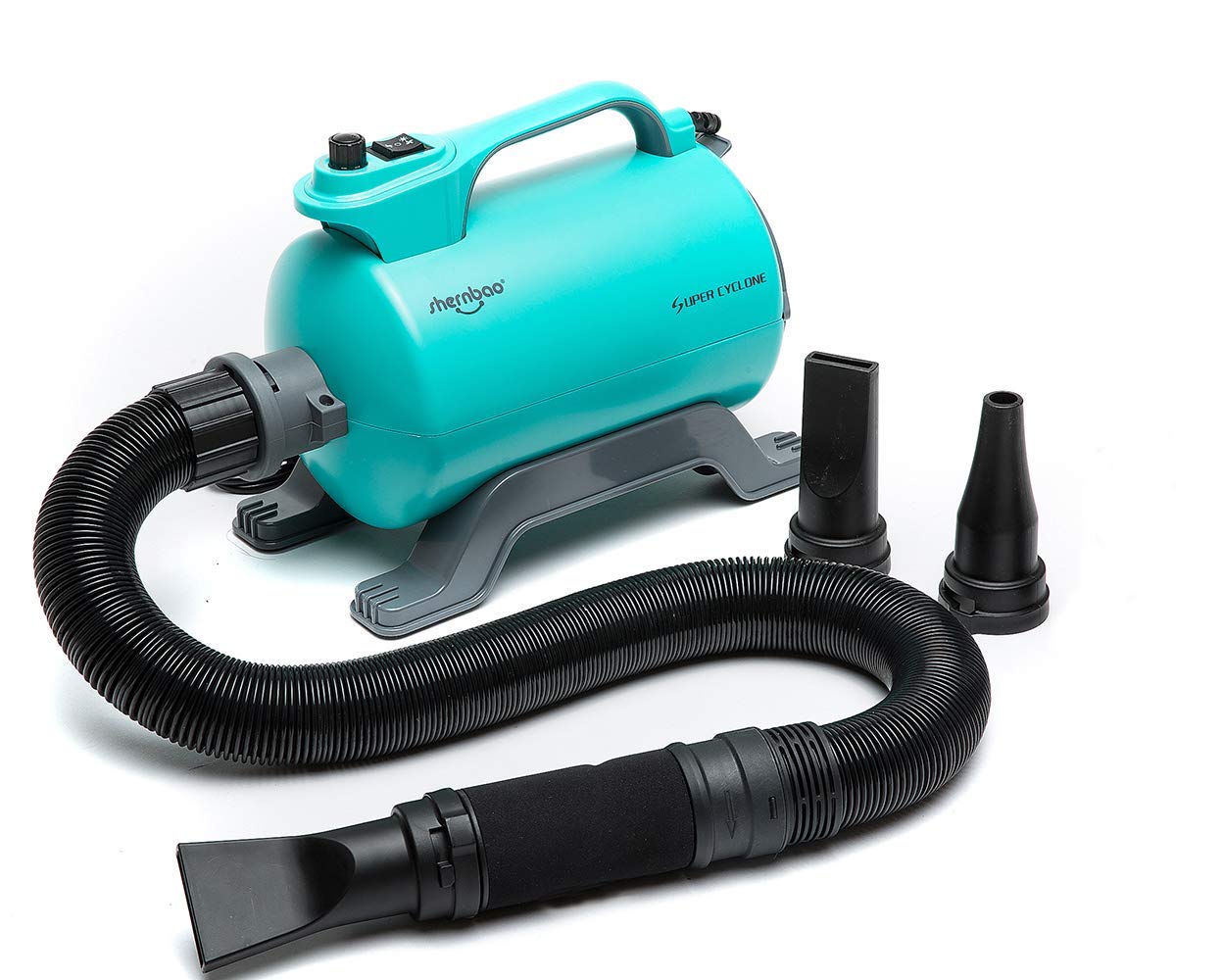 shernbao High Velocity Professional Dog Pet Grooming Hair Drying Force Dryer Blower 5.0HP (Super Cyclone) SHD-2600P (Green)