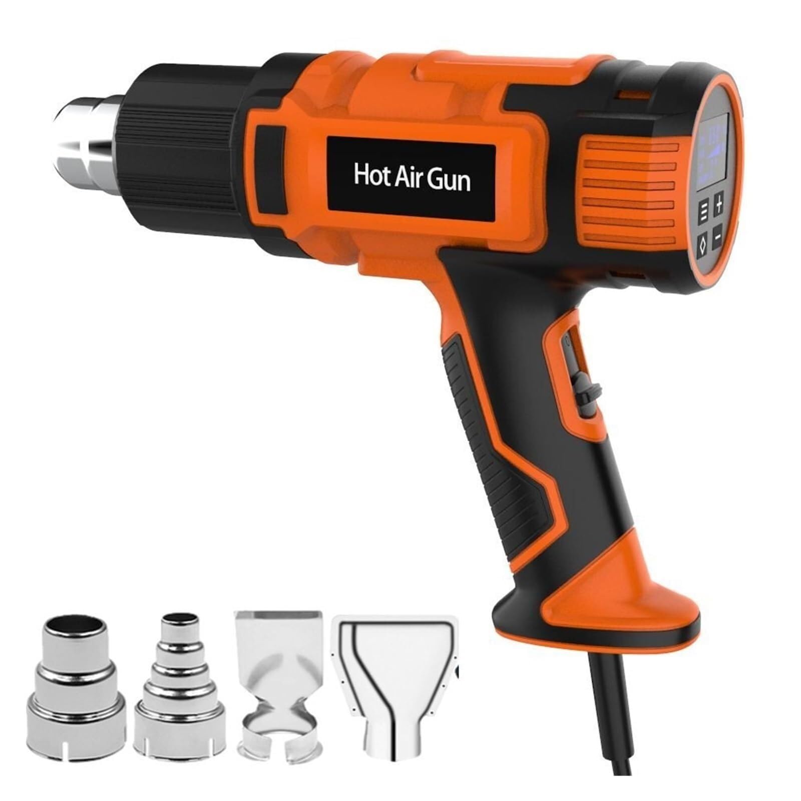 LCD Display Heat Gun 2000W Hot Air Gun Hair Dryer Construction Thermal Blower for Soldering Shrink Wrapping Heater DIY Tool (Red)