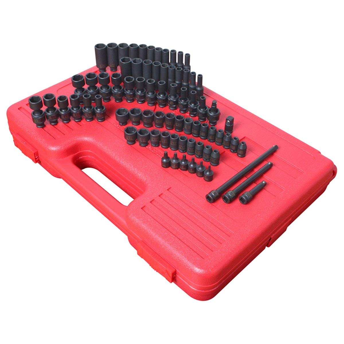 SUNEX TOOLS 1874 1/4" Drive Master Fractional and Metric Impact Sockets Set