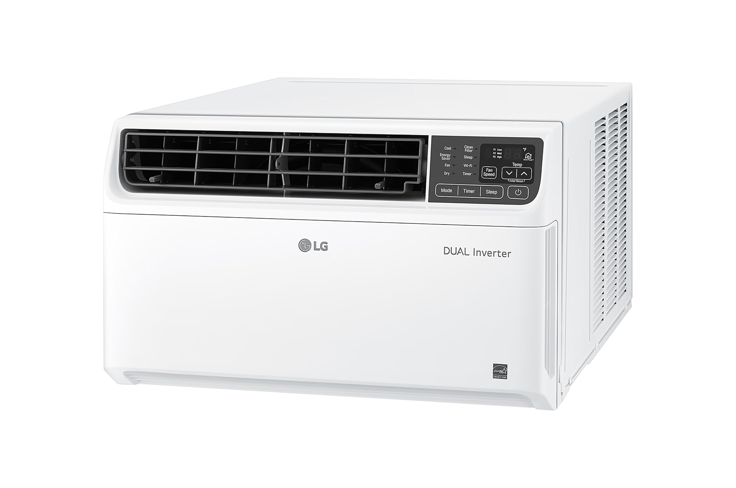 LG 6,000 BTU Dual Inverter Smart Window Air Conditioner, 115V, Cools 250 Sq. Ft., Ultra Quiet Operation, Up to 35% More Energy Savings, ENERGY STAR®, works with LG ThinQ, Amazon Alexa and Hey Google