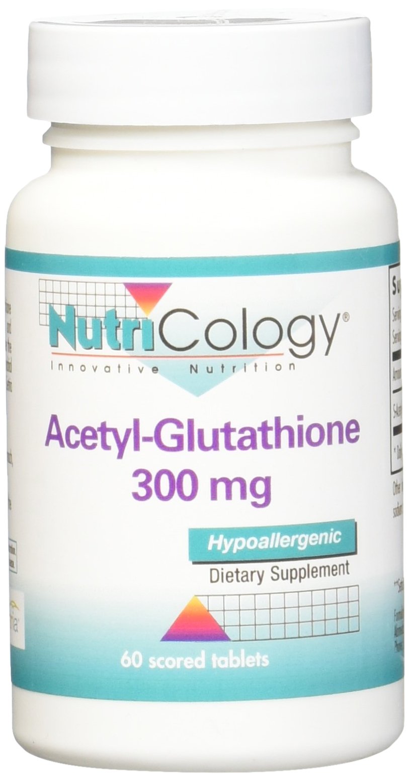 Nutricology Acetyl-Glutathione - S-Acetyl-L-Glutathione, Well Absorbed, Oral Glutathione, Immune Support, 300 mg Supplement - 60 Count