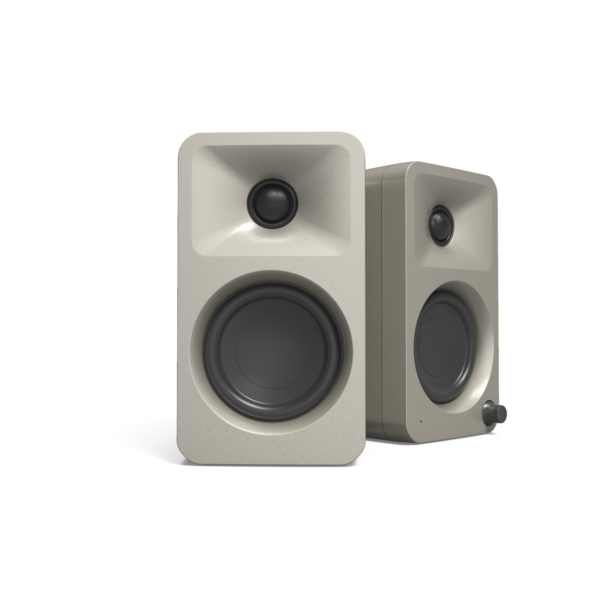 Kanto ORAME 100W Powered Reference Desktop Computer Speakers with Bluetooth 5.0 and USB-C Input | Bi-Amplified | 100 Hz Automatic Crossover | Reference Quality Sound | Pair | Moon