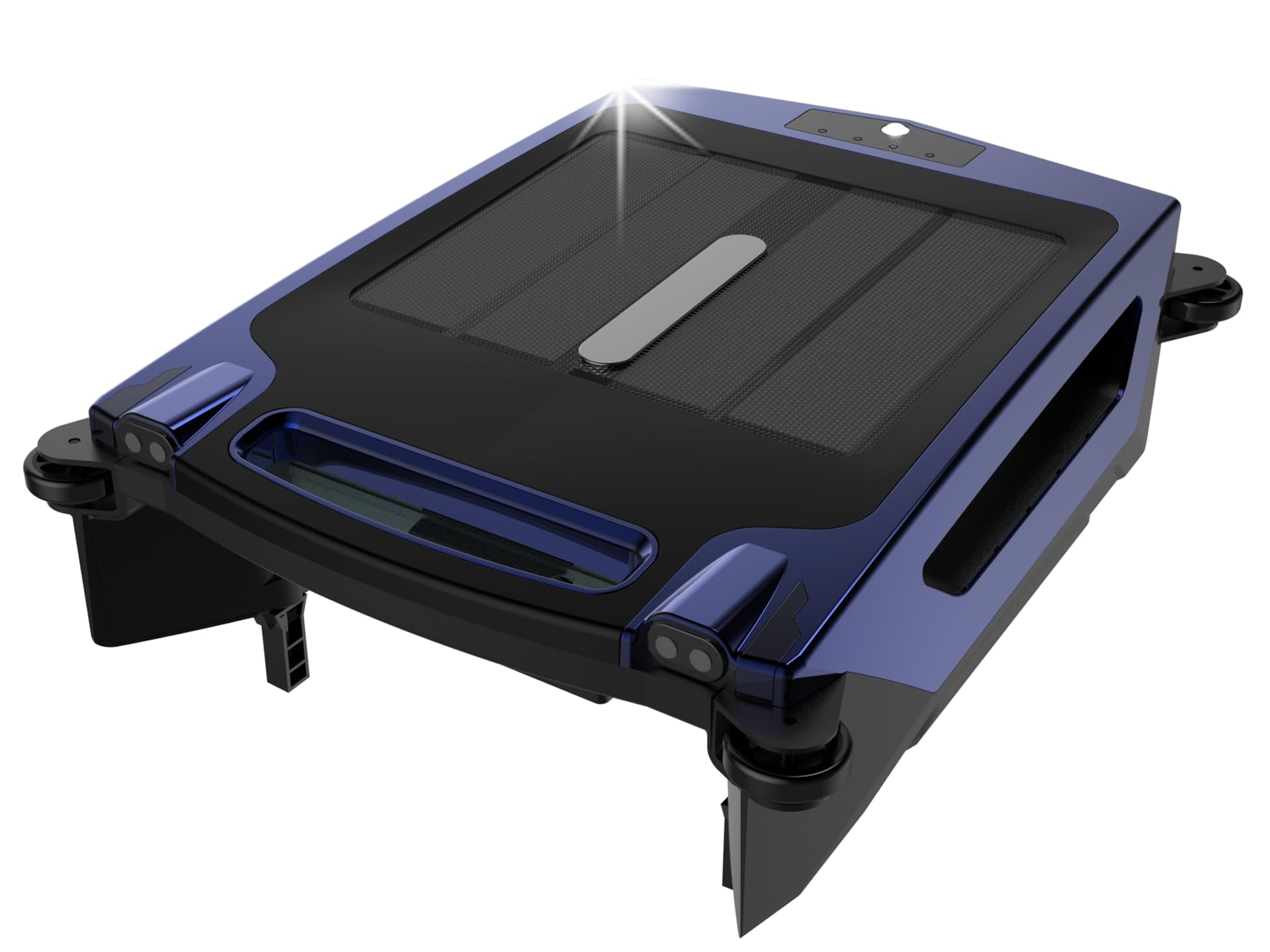 BEAUGATHER Pool Surface Cleaner Robot with Solar and Rechargeable Dual Mode, Cordless Robotic Pool Cleaner, Smart Pool Skimmer Basket, Automatic Pool Vacuum Cleaner with Auto-Escape and Auto-Turn
