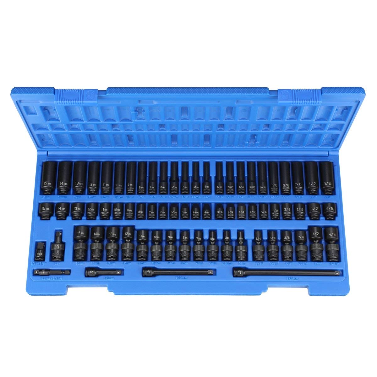 Grey Pneumatic Corp - 1/4 Surface Drive 72 Piece Complete Set (9772)